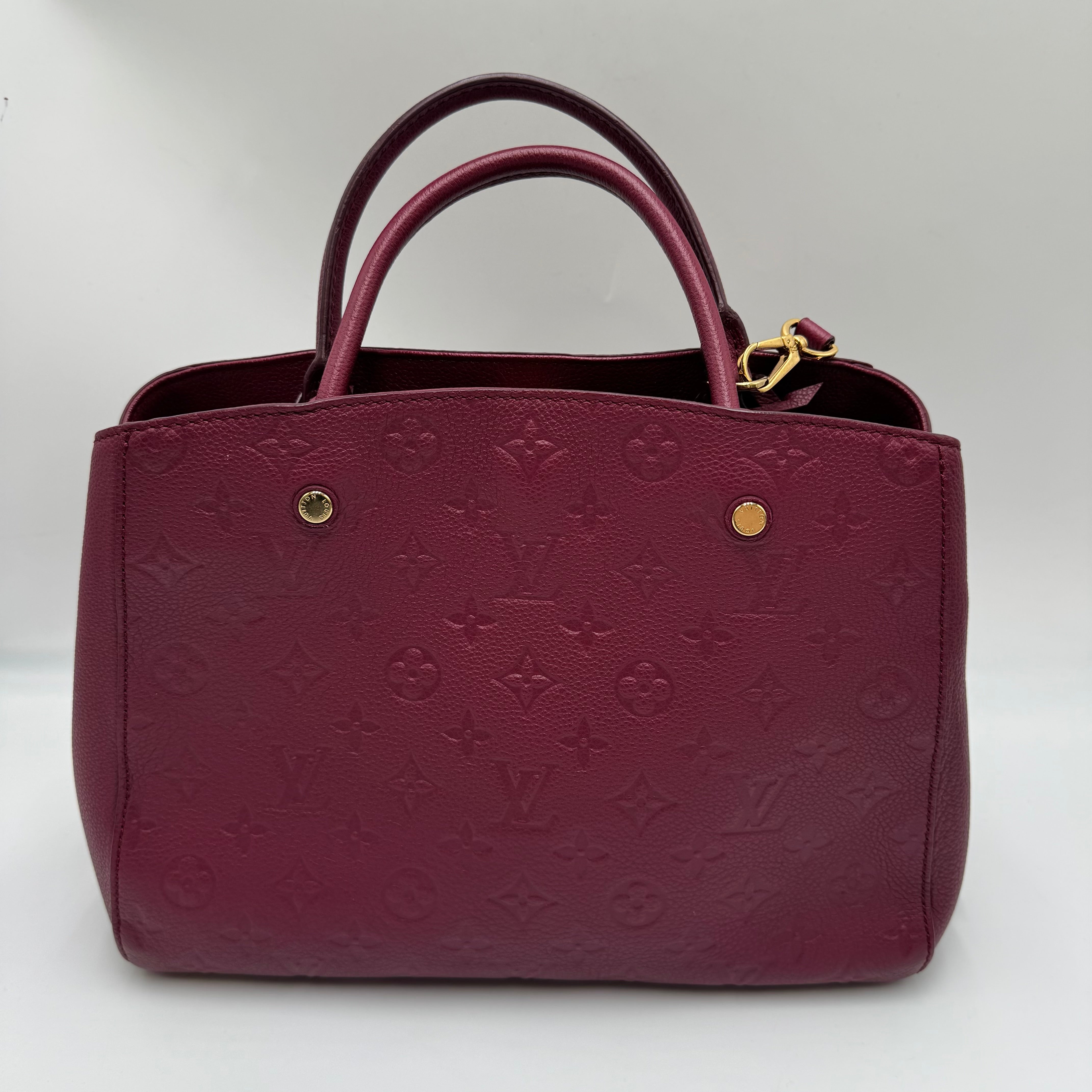 Louis Vuitton Purple Monogram Empreinte Montaigne MM - The Real Maluho