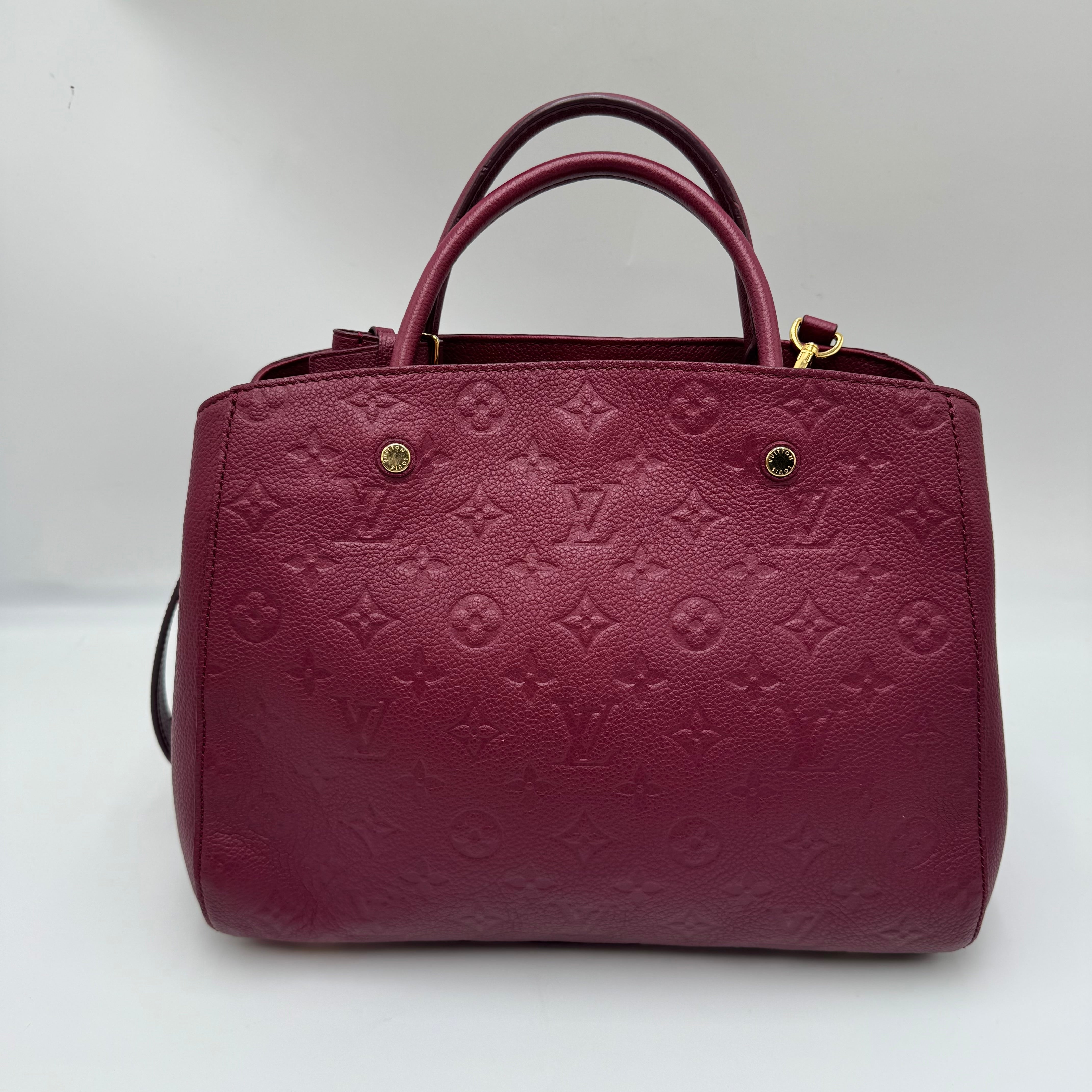 Louis Vuitton Purple Monogram Empreinte Montaigne MM - The Real Maluho