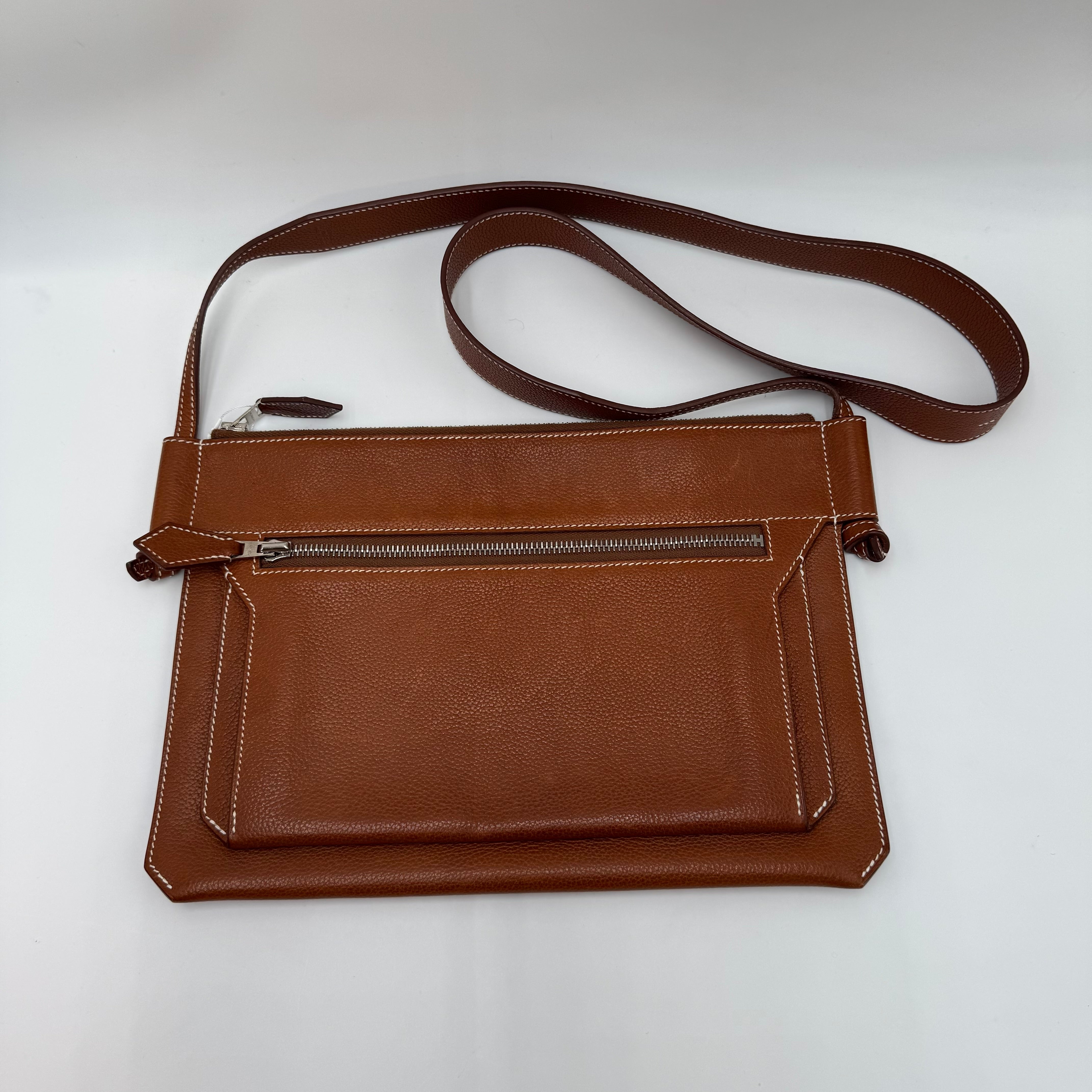 Hermes Ultrapla Bandouliere Barenia 30 Gold - The Real Maluho