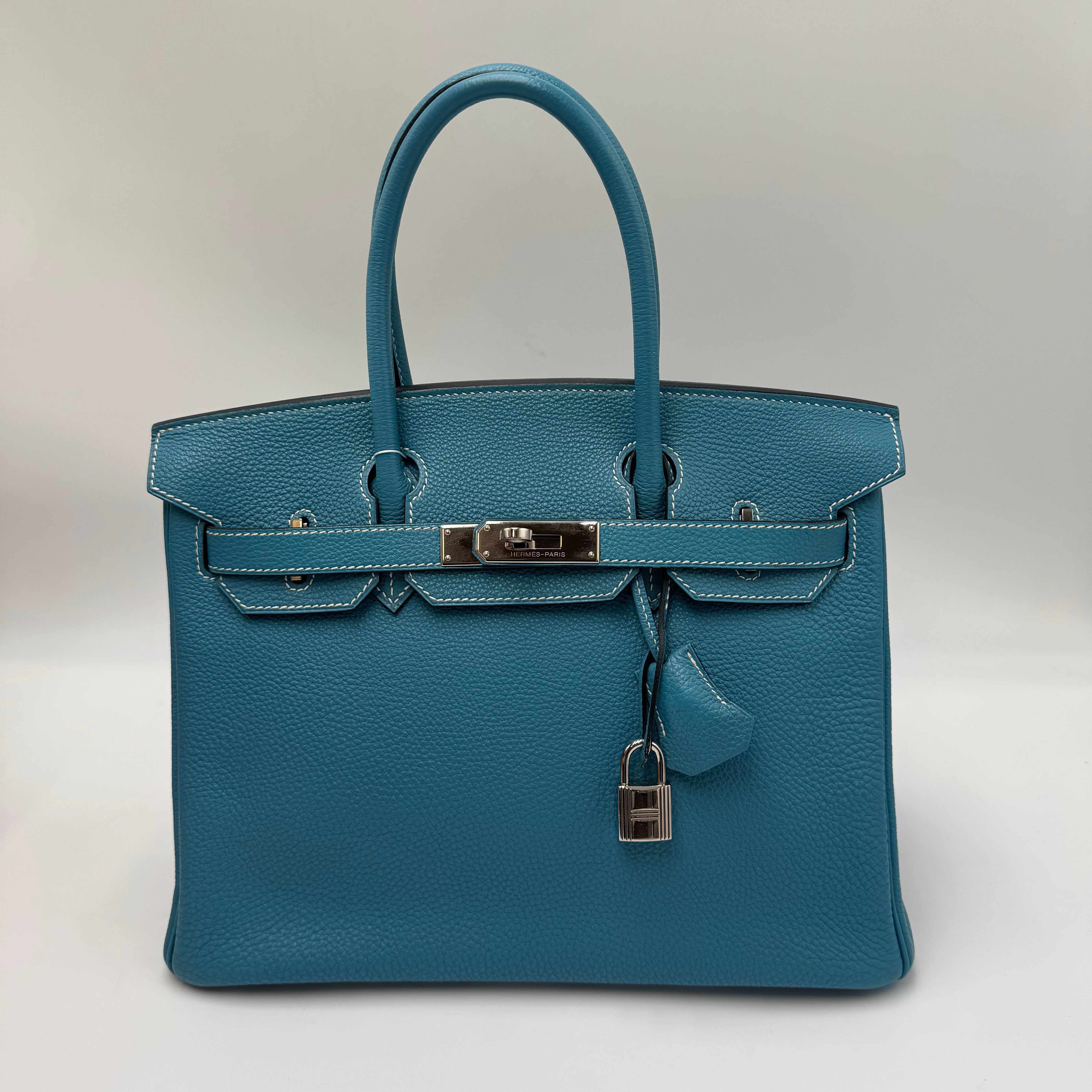 Hermès Birkin Blue Jeans Togo 30 - The Real Maluho