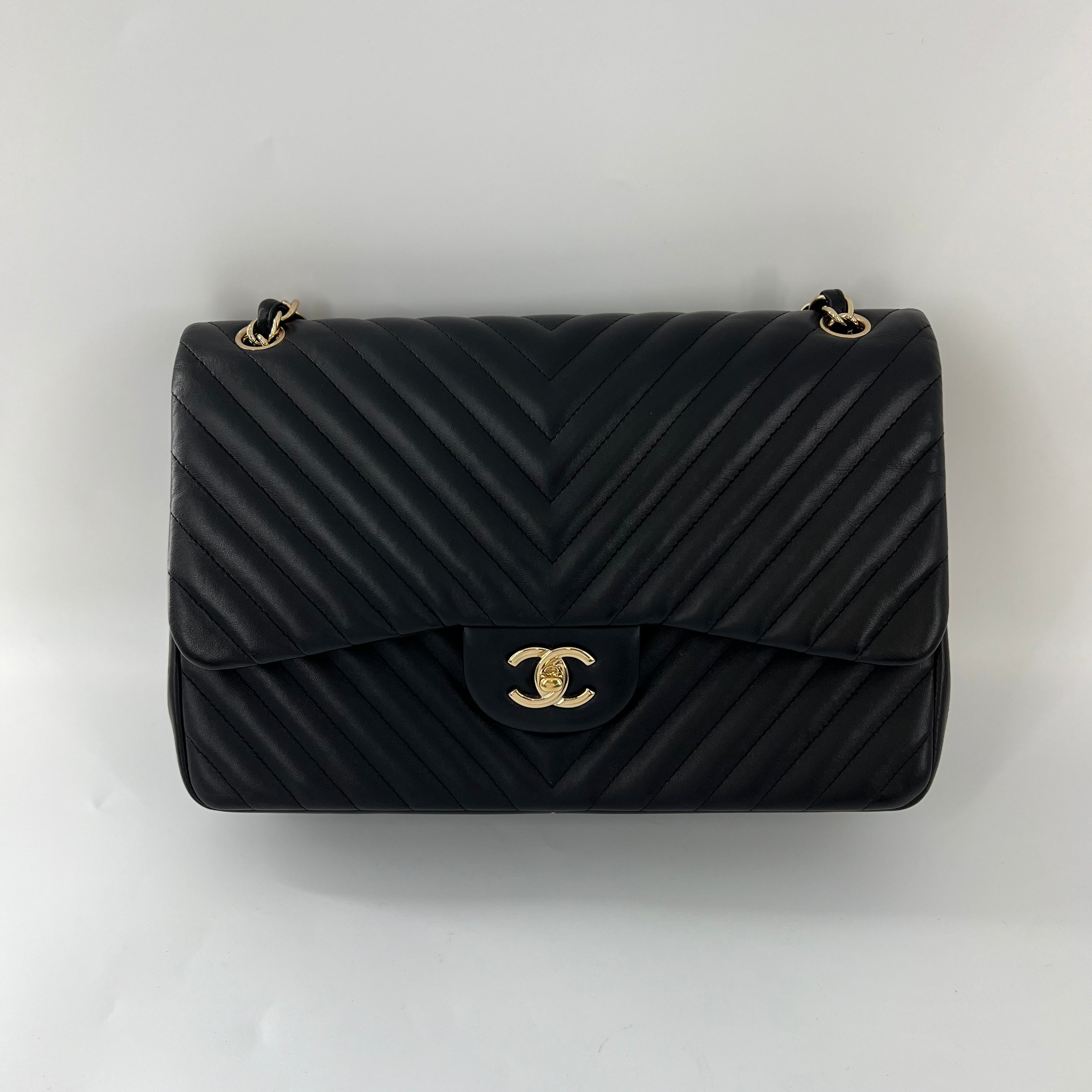 Chanel Chevron Double Flap JUMBO - The Real Maluho